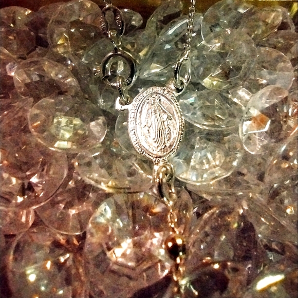 925 Sterling Silver Rosary Necklace - Picture 2 of 7